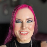 Graphic Blue Liner Look on Blue Green Eyes